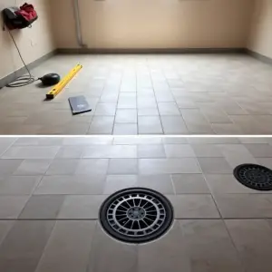 Jak kłaść płytki ze spadkiem w garażu